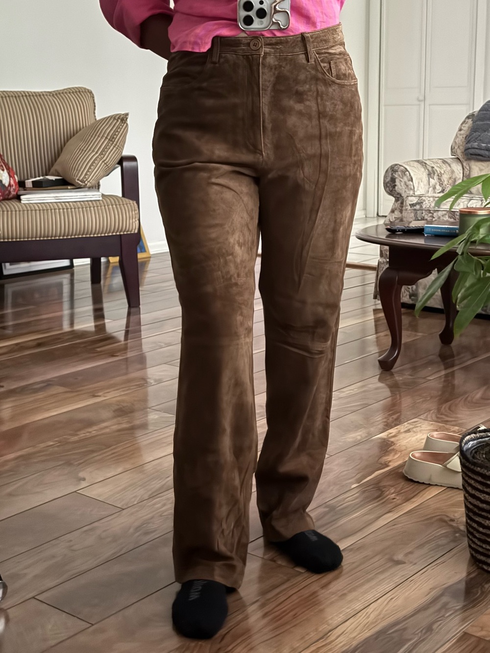 Brandon Thomas suede trousers